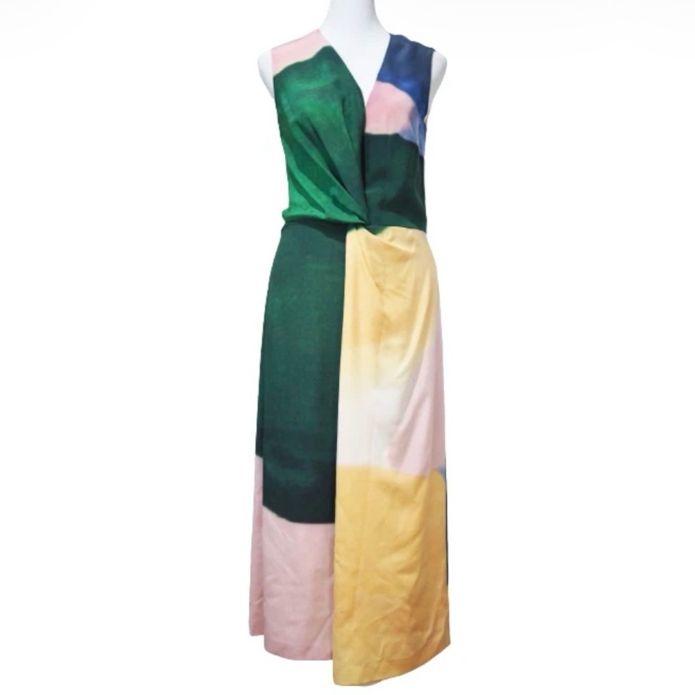 Rosetta Getty Midi Watercolor Dress (size 6)